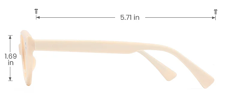 Stitch cream   Acetate  Eyeglasses, size view