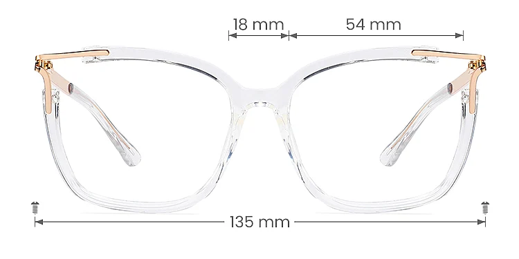 Emmy clear   Plastic  Eyeglasses, size view