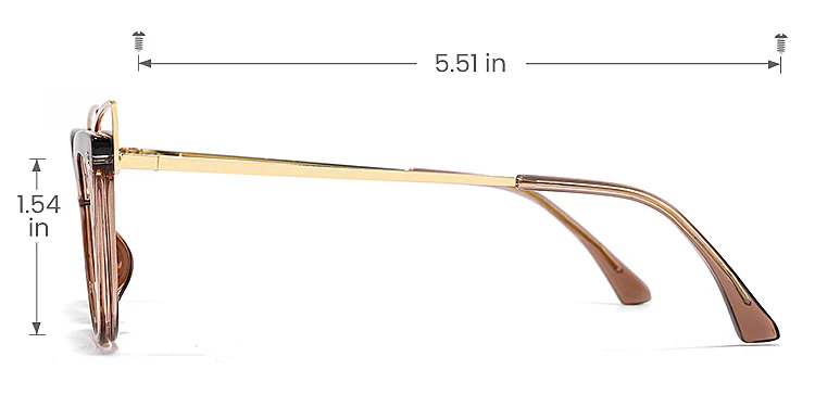 Parcae brown   Plastic  Eyeglasses, size view