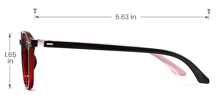 Mango red pink   Plastic  Eyeglasses, size view