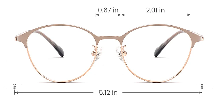 Elowen khaki gold   Titanium  Eyeglasses, size view