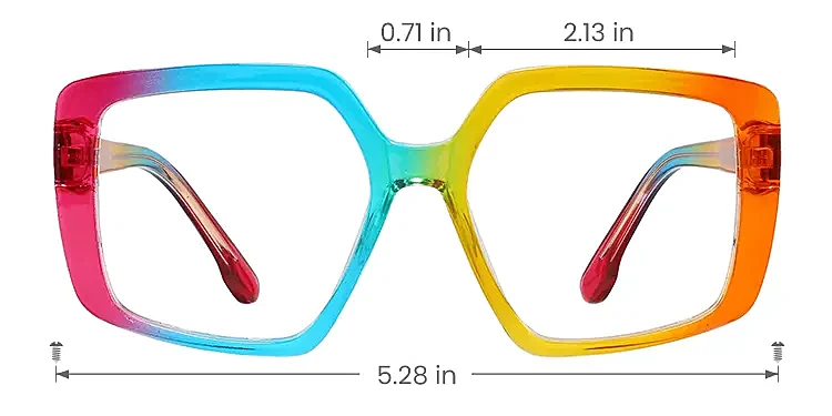 Laney rainbow   Plastic  Eyeglasses, size view