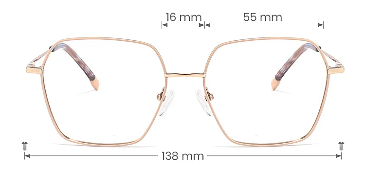 Titania rose gold   Titanium  Eyeglasses, size view