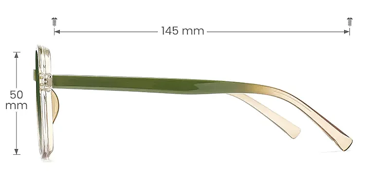 Carsten seaweed champagne   Plastic  Sunglasses, size view