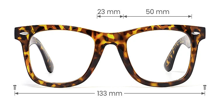 Jose warm tortoise   Plastic  Eyeglasses, size view