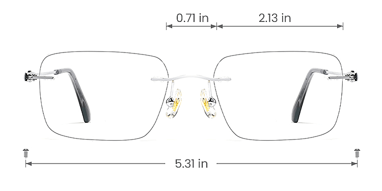 Beaver silver   Metal  Eyeglasses, size view