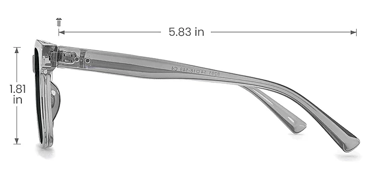 Luke grey   TR90  Sunglasses, size view