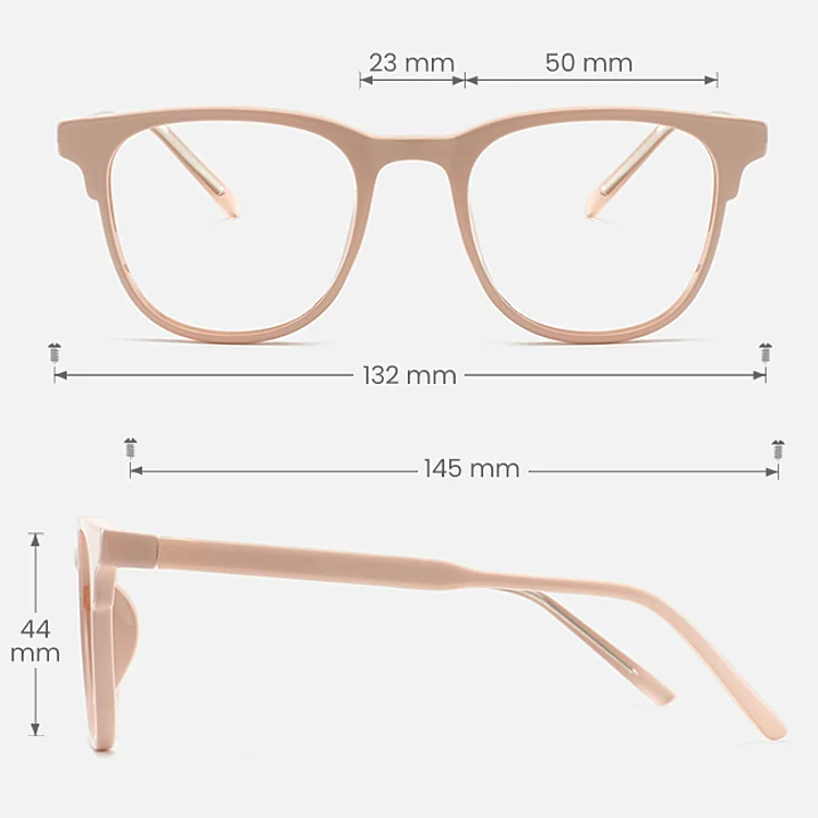 Deysi pink   Plastic  Eyeglasses, size view