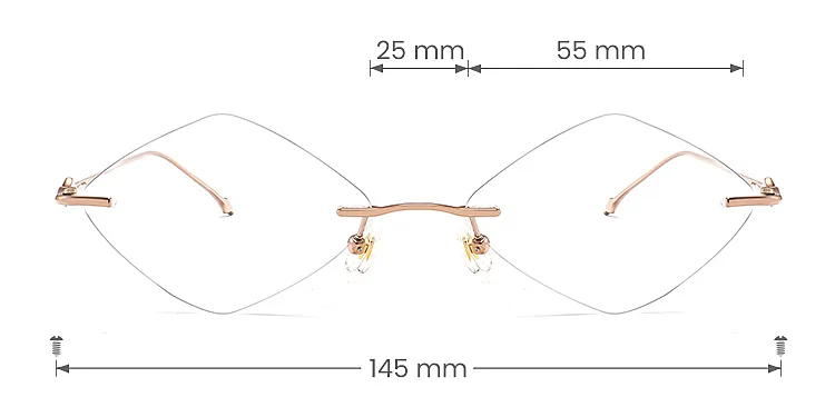 Carys rose gold   Titanium  Eyeglasses, size view