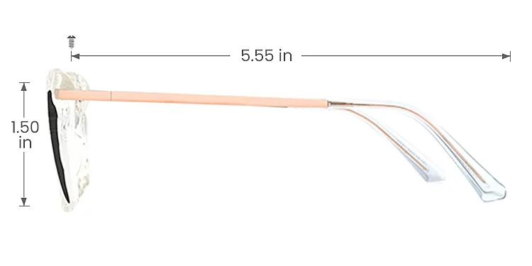 Esther clear   TR90  Sunglasses, size view