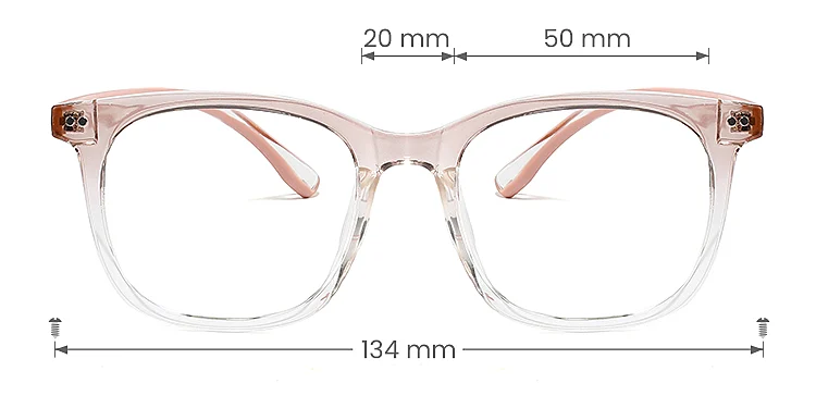Maleah pink clear   Plastic  Eyeglasses, size view