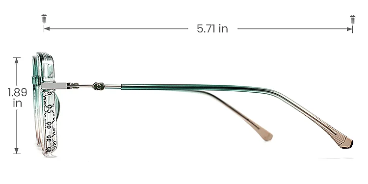 Carolyn green brown   Plastic  Eyeglasses, size view