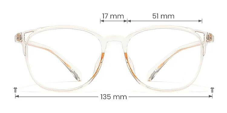 Betty champagne   TR90  Eyeglasses, size view