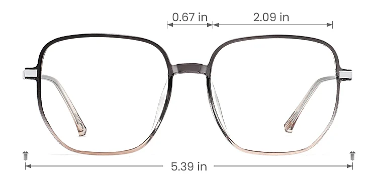 Carolyn grey brown   Plastic  Eyeglasses, size view