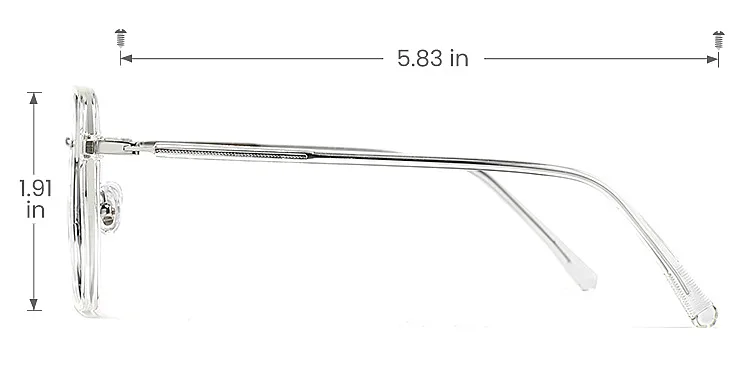 Liisi clear silver   Plastic  Eyeglasses, size view