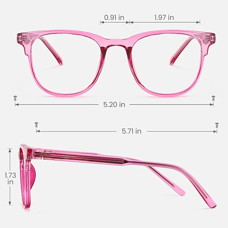 Deysi clear purple   Plastic  Eyeglasses, size view