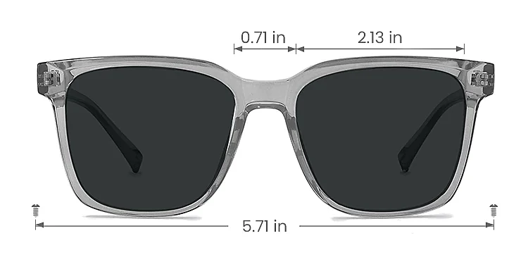 Luke grey   TR90  Sunglasses, size view