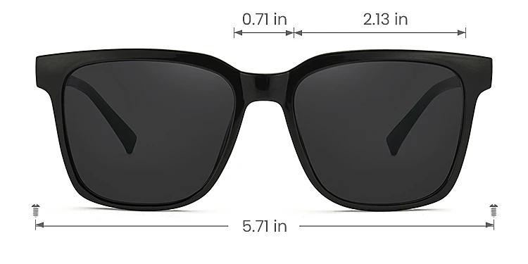 Luke black   TR90  Sunglasses, size view