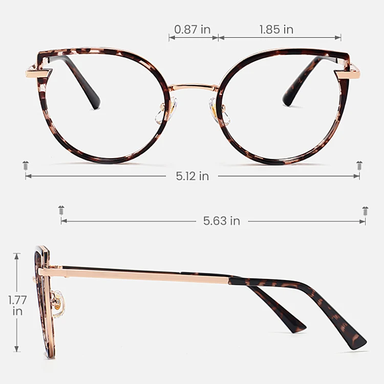 Skyler petal tortoise   Plastic  Eyeglasses, size view
