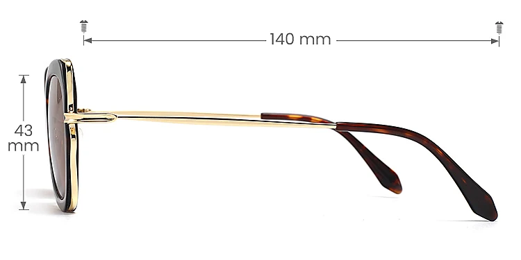 Robecca warm tortoise   Acetate  Sunglasses, size view