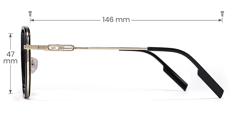 Sookie black   Plastic  Eyeglasses, size view