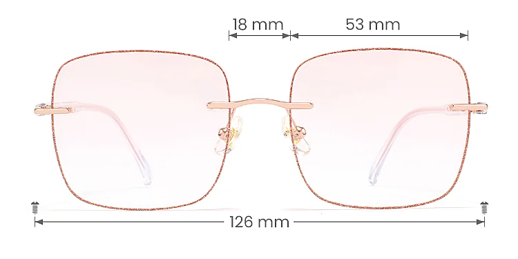 Abby pink   Metal  Sunglasses, size view