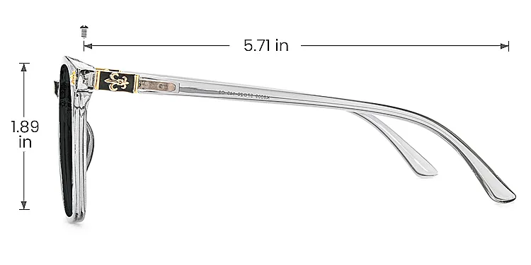 Eleanor grey   TR90  Sunglasses, size view