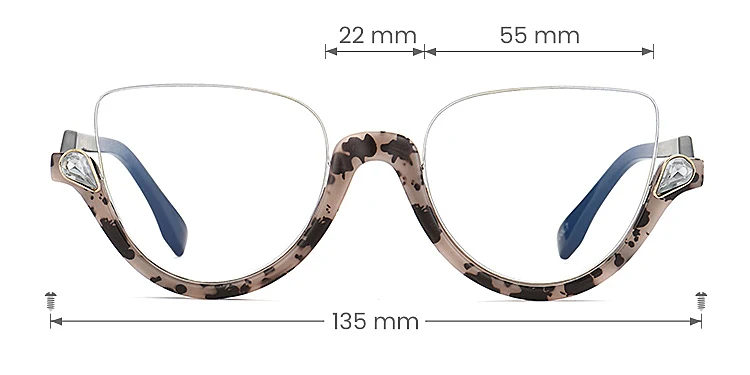Azariah petal tortoise   Plastic  Eyeglasses, size view
