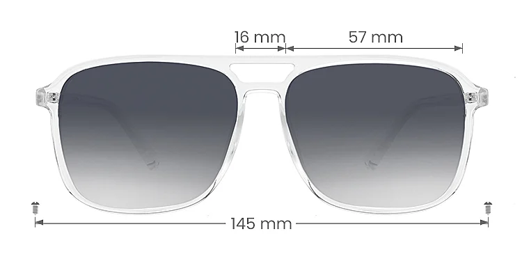 Bess clear   TR90  Sunglasses, size view