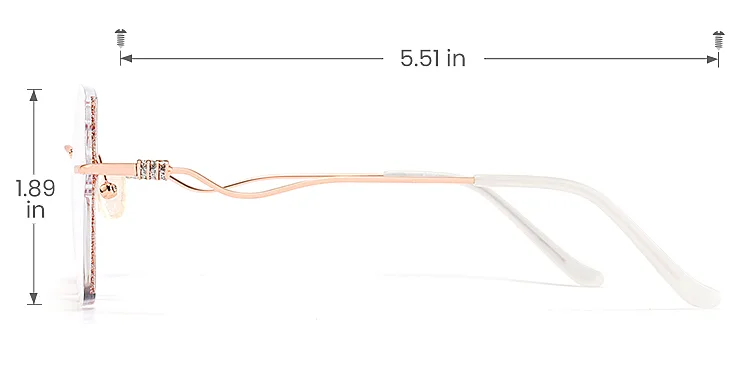 Twinkle rose gold   Metal  Eyeglasses, size view