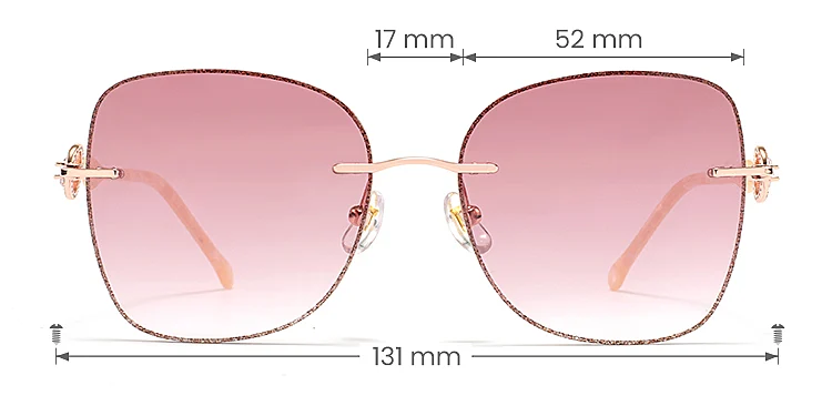 Flash rose gold   Metal  Sunglasses, size view