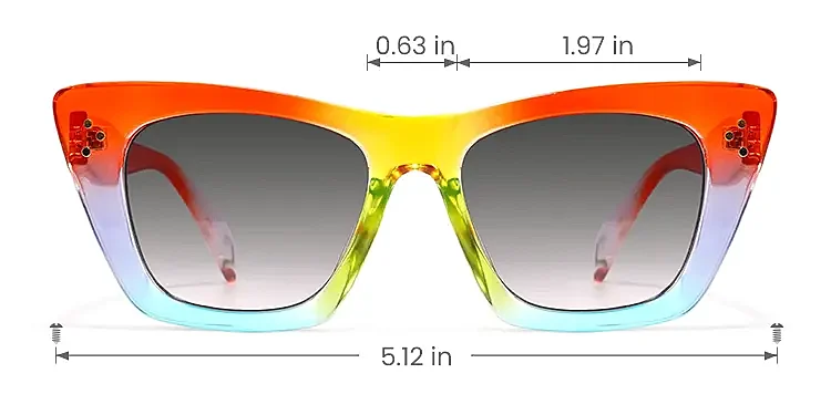 Windy rainbow   Plastic  Sunglasses, size view