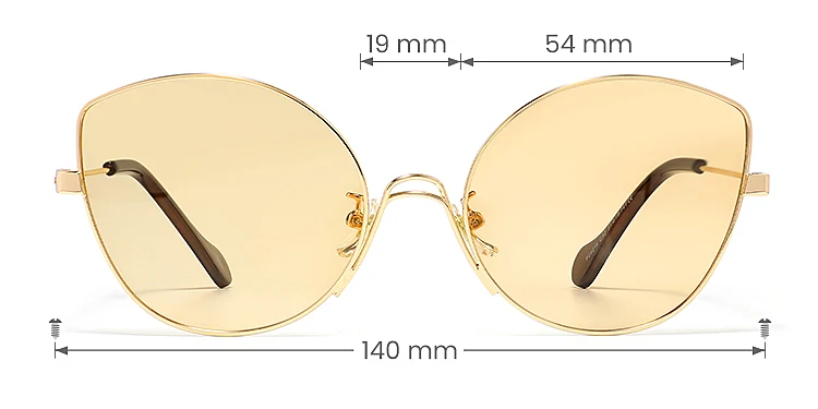 Joey gold brown   Metal  Sunglasses, size view