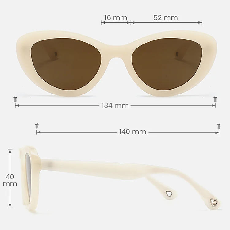 Remy white   Plastic  Sunglasses, size view