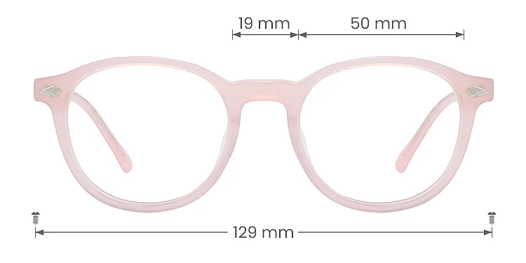 Carley pink   Acetate  Eyeglasses, size view