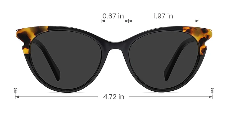 Pennie black   Acetate  Sunglasses, size view