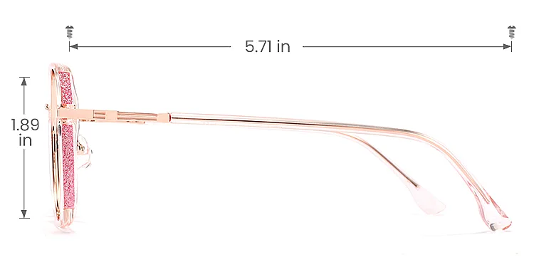 Love clear pink   Plastic  Eyeglasses, size view
