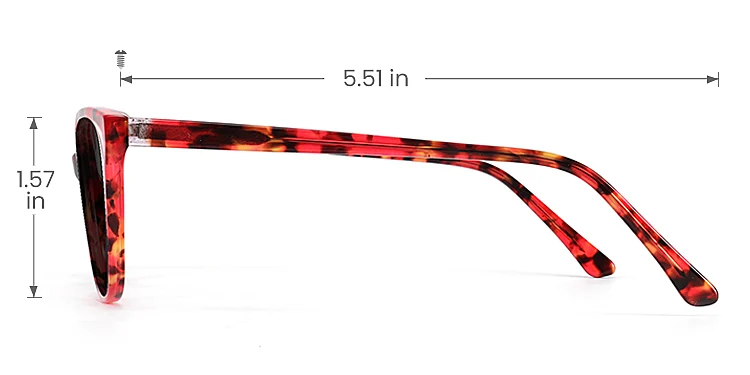 Marilyn red tortoise   Acetate  Sunglasses, size view