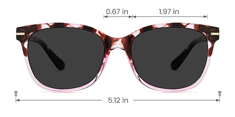 Rita pink tortoise   TR90  Sunglasses, size view