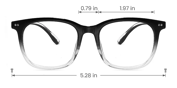 Maleah black clear   Plastic  Eyeglasses, size view