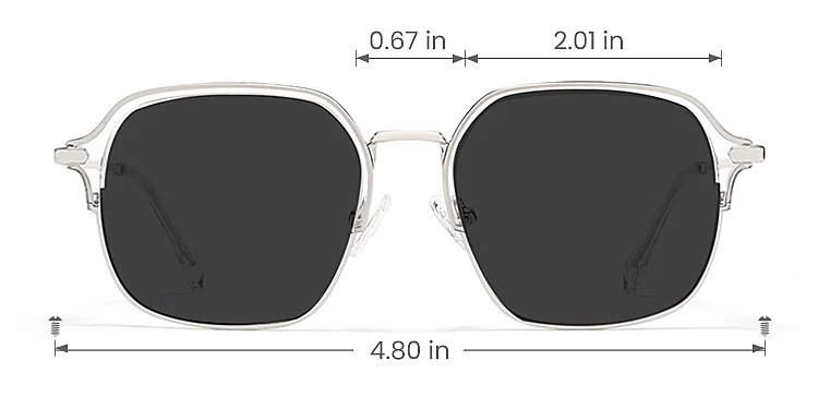 Lorene clear   Metal  Sunglasses, size view