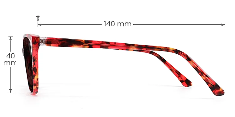 Marilyn red tortoise   Acetate  Sunglasses, size view