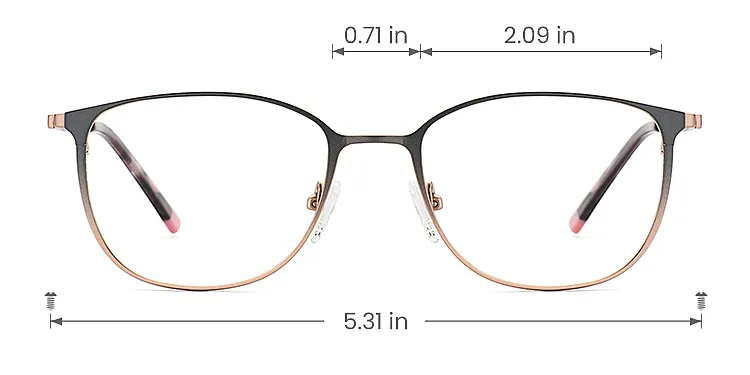 Wren grey pink   Titanium  Eyeglasses, size view