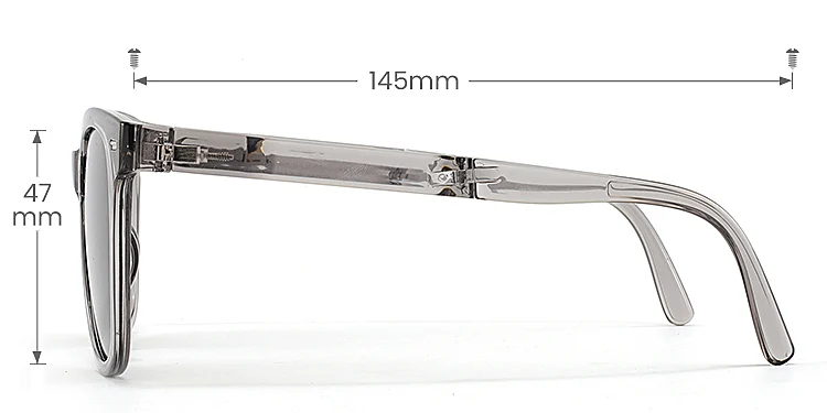 Fold grey   Plastic  Sunglasses, size view