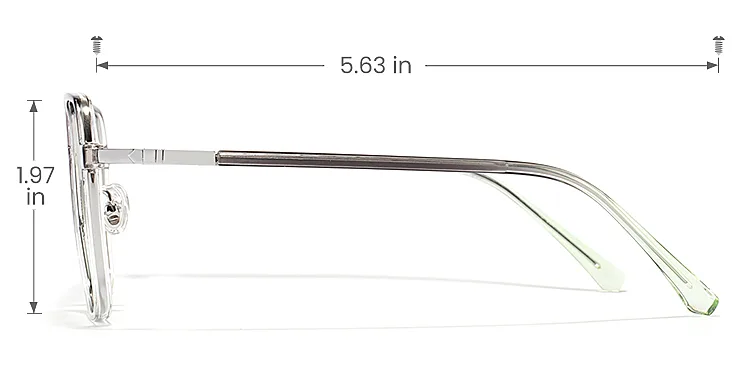 Diana grey clear green   Plastic  Eyeglasses, size view