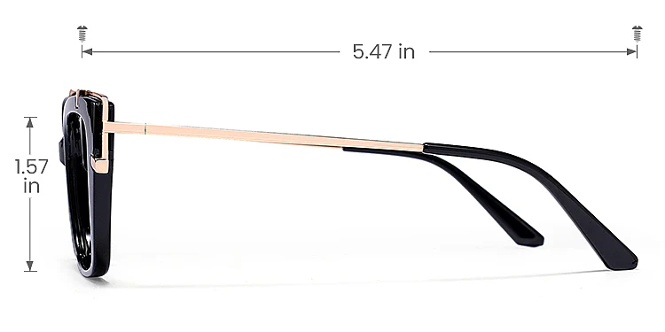 Loup black   Plastic  Eyeglasses, size view