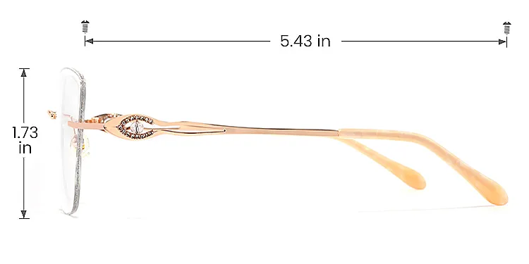 Whitney silver rose gold   Titanium  Eyeglasses, size view