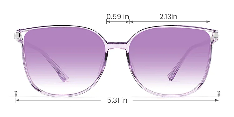 Aysun lavender   Plastic  Sunglasses, size view