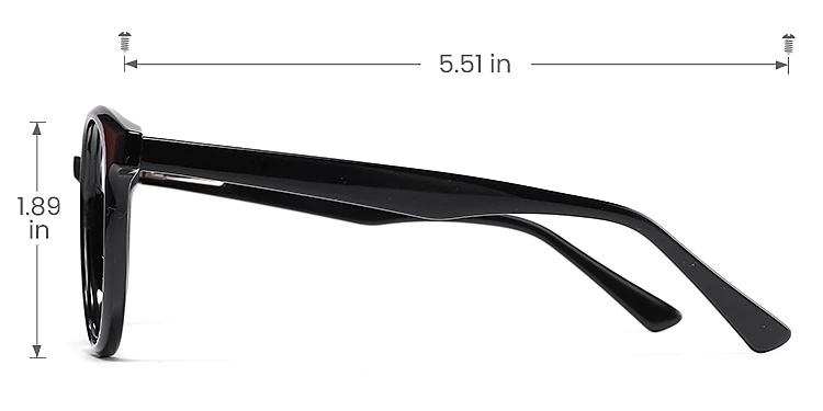 Aria red black   Plastic  Eyeglasses, size view