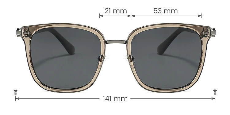 Halina clear brown   Plastic  Sunglasses, size view